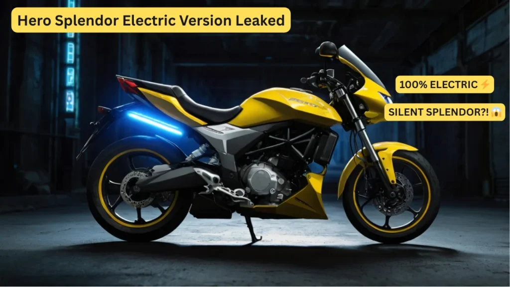 Hero Splendor Electric Version Leaked – Same Bharosemand Look, But Fully EV And Silent!