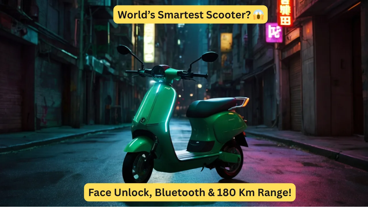 India’s Smartest Electric Scooter Just Launched – Face Unlock, Bluetooth & 180 Km Range!